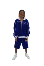 Load image into Gallery viewer, Velour Tracksuit (SAPPHIRE)