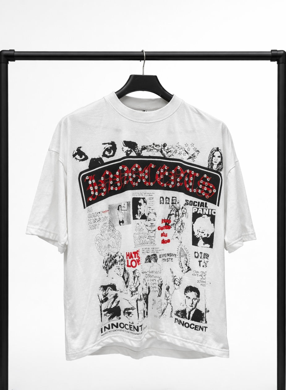 “NEWSPAPER” Gemmed Tees