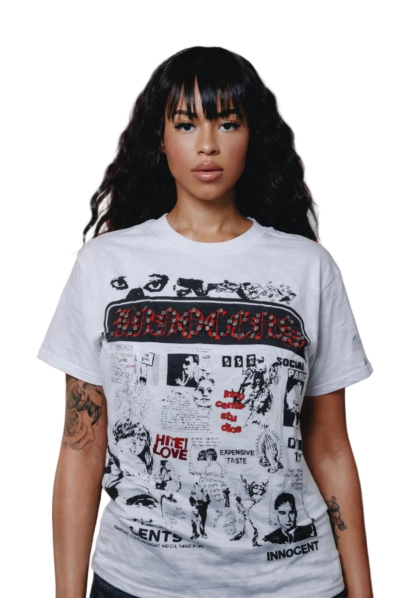 “NEWSPAPER” Gemmed Tees