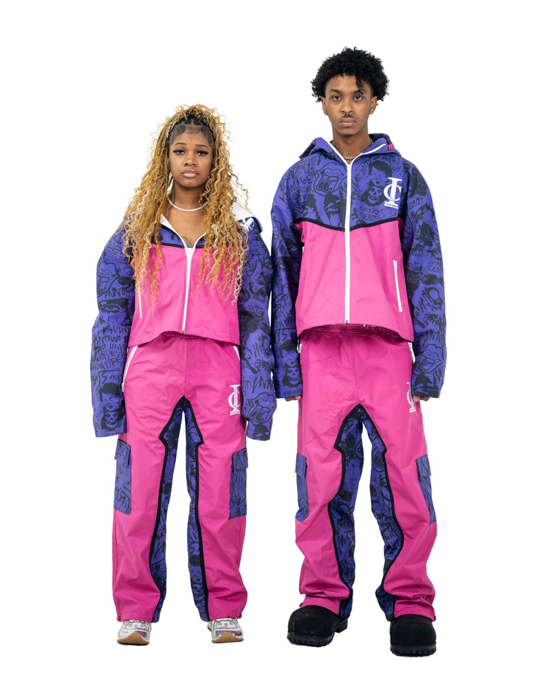 GRAFFITI RAIN SET (FUSCIA) PREMADE