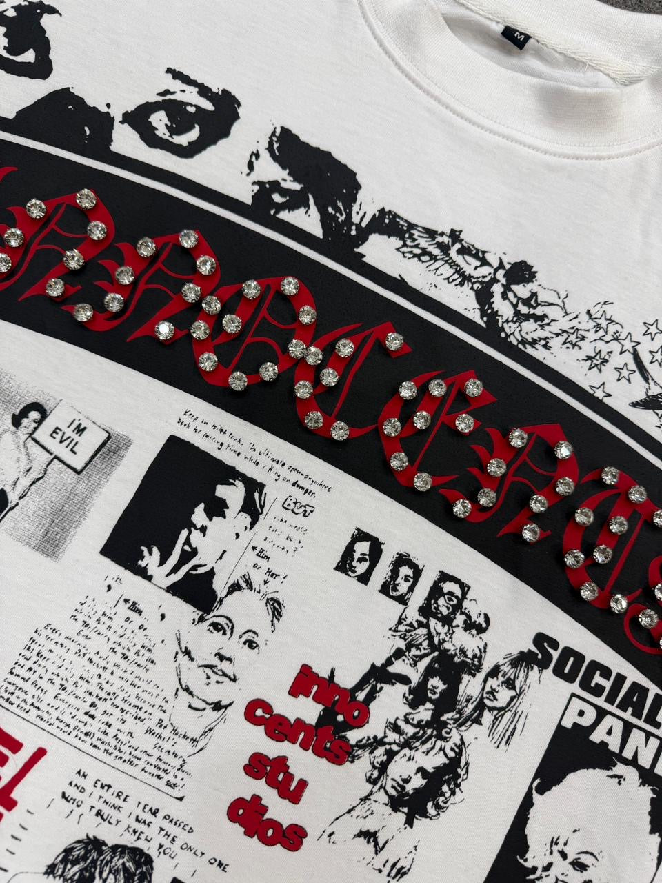 “NEWSPAPER” Gemmed Tees