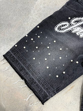 Load image into Gallery viewer, Black Denim Pearl Jorts
