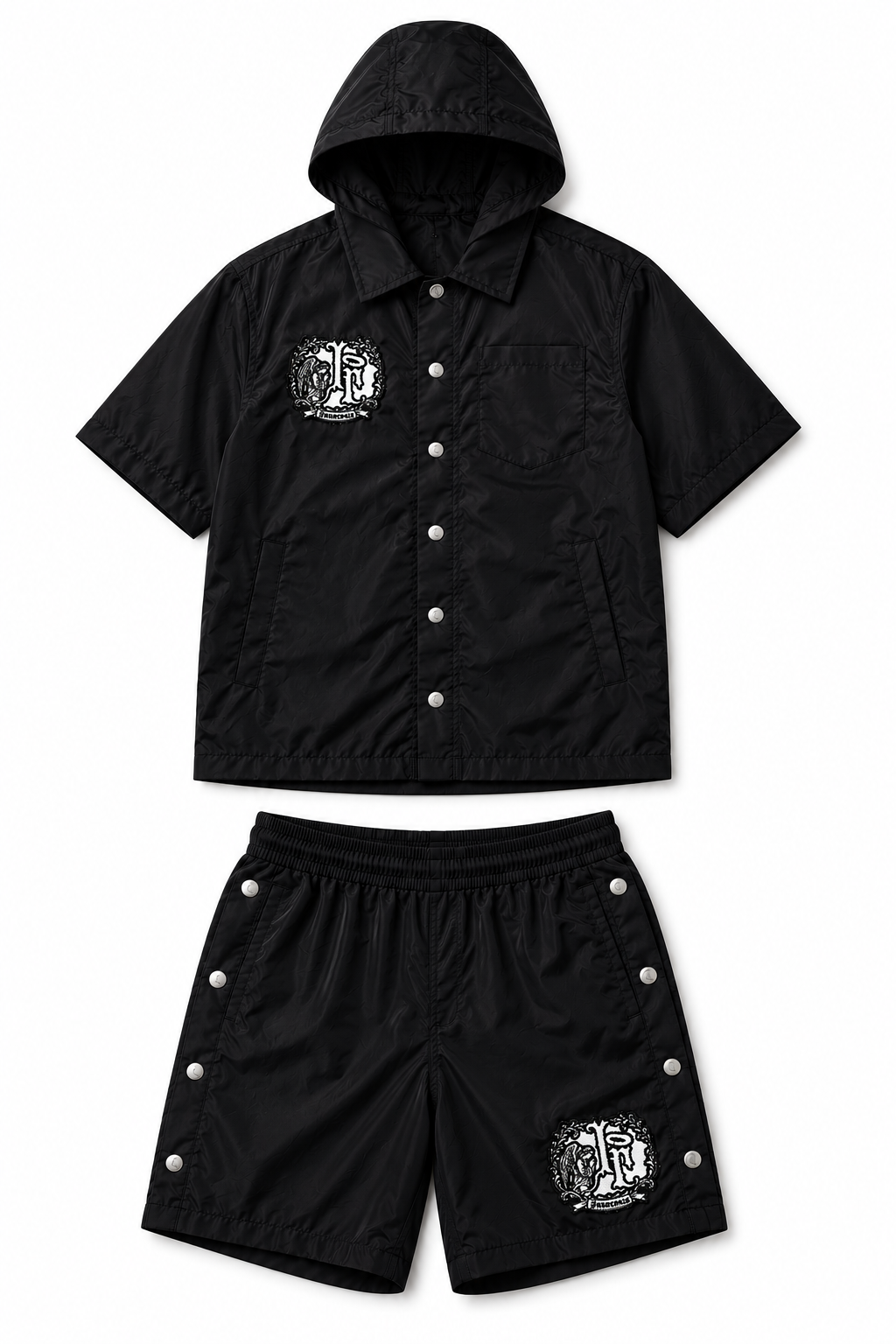 “BLACKOUT” NYLON BUTTON SET