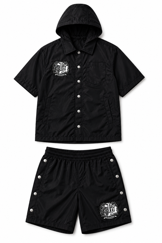 “BLACKOUT” NYLON BUTTON SET