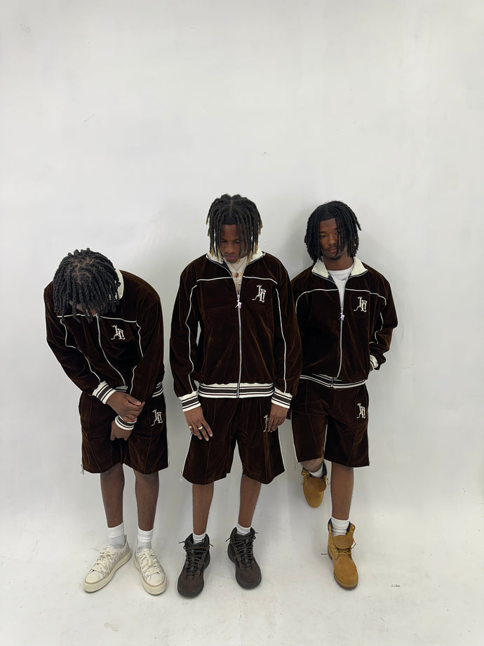 “ Mocha “ Velour Tracksuit