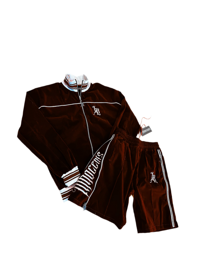 “ Mocha “ Velour Tracksuit