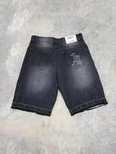 Load image into Gallery viewer, Black Denim Pearl Jorts
