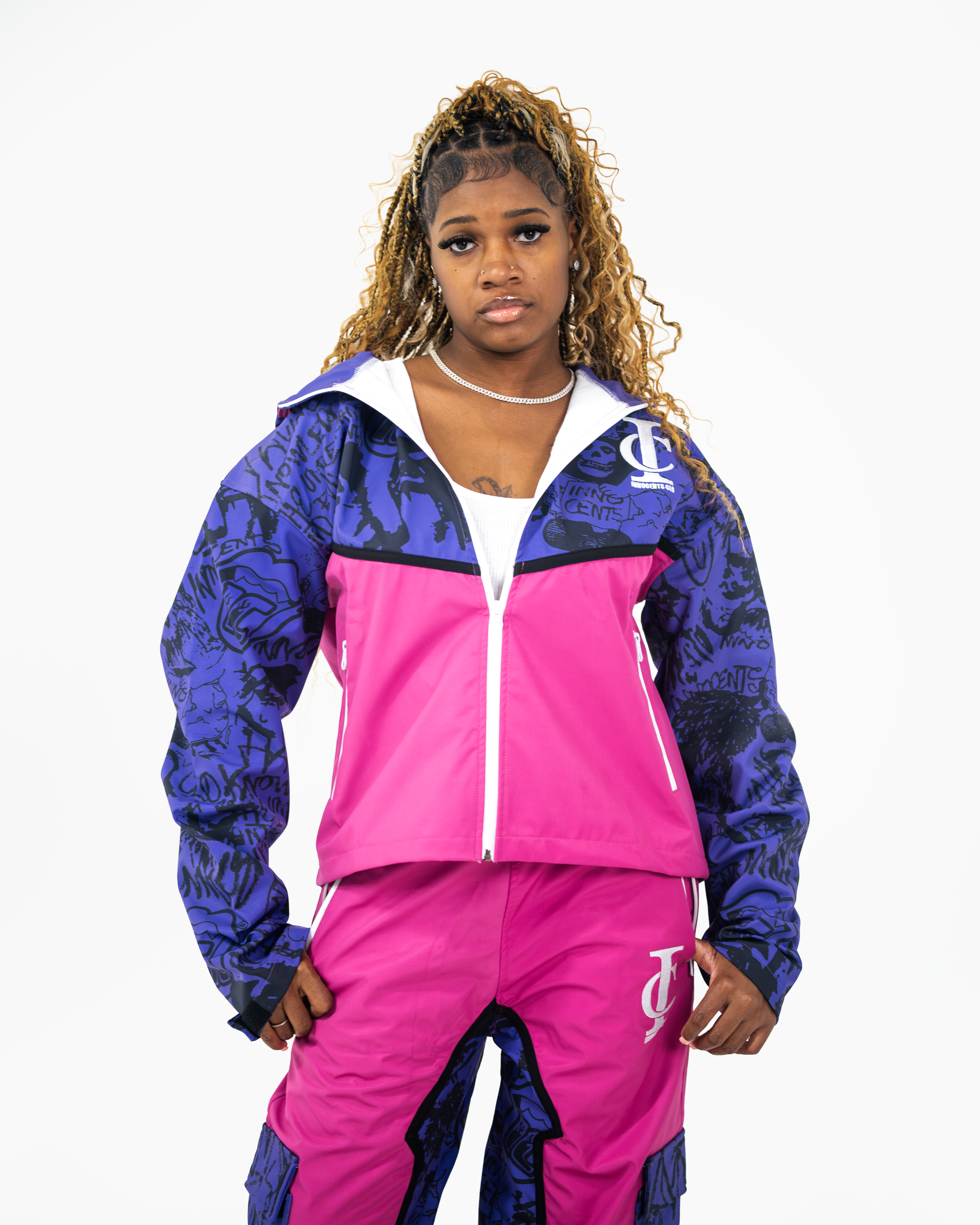 GRAFFITI RAIN SET (FUSCIA) PREMADE