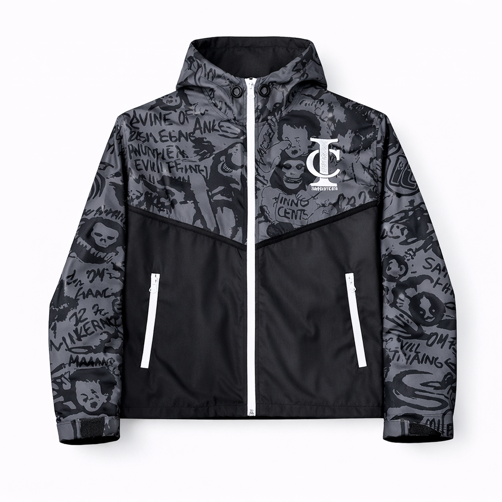 GRAFFITI RAIN SET (CHARCOAL) PREMADE