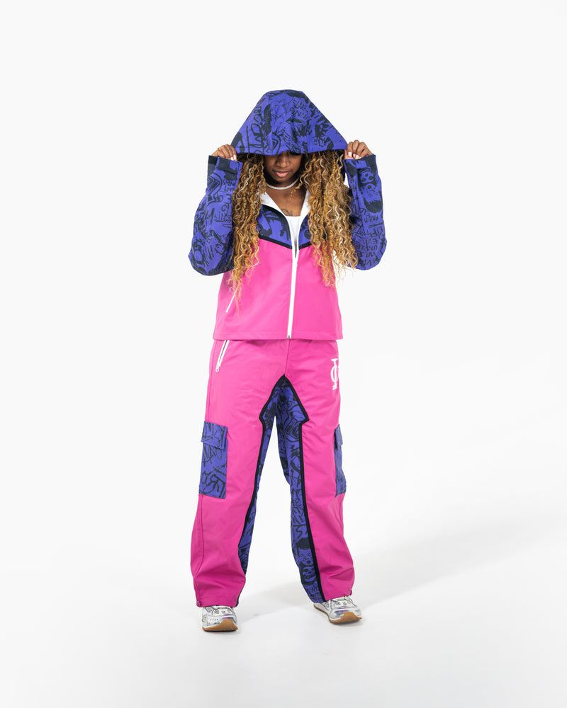 GRAFFITI RAIN SET (FUSCIA) PREMADE