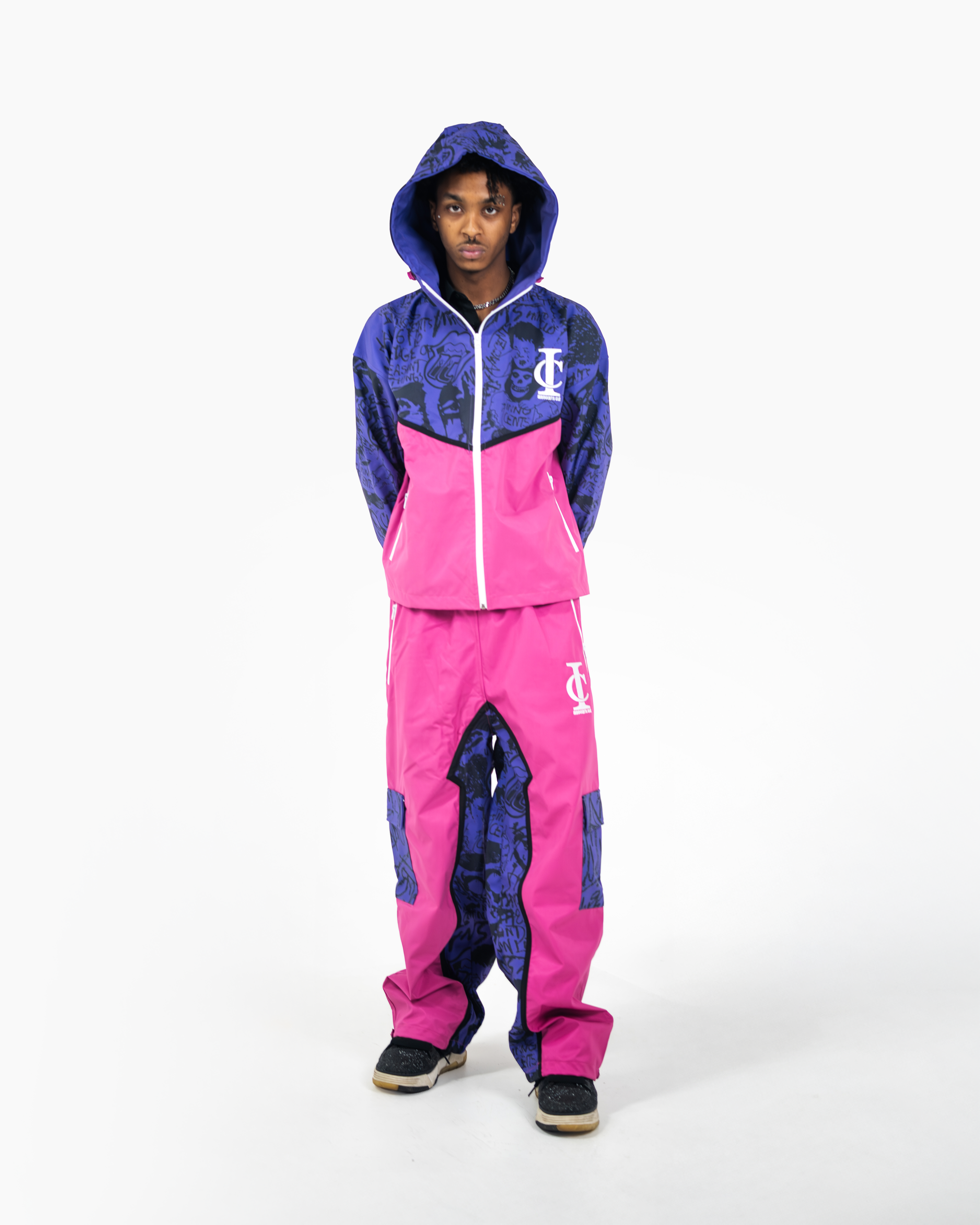 GRAFFITI RAIN SET (FUSCIA) PREMADE