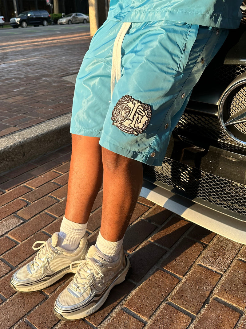 “CYAN” NYLON SHORTS