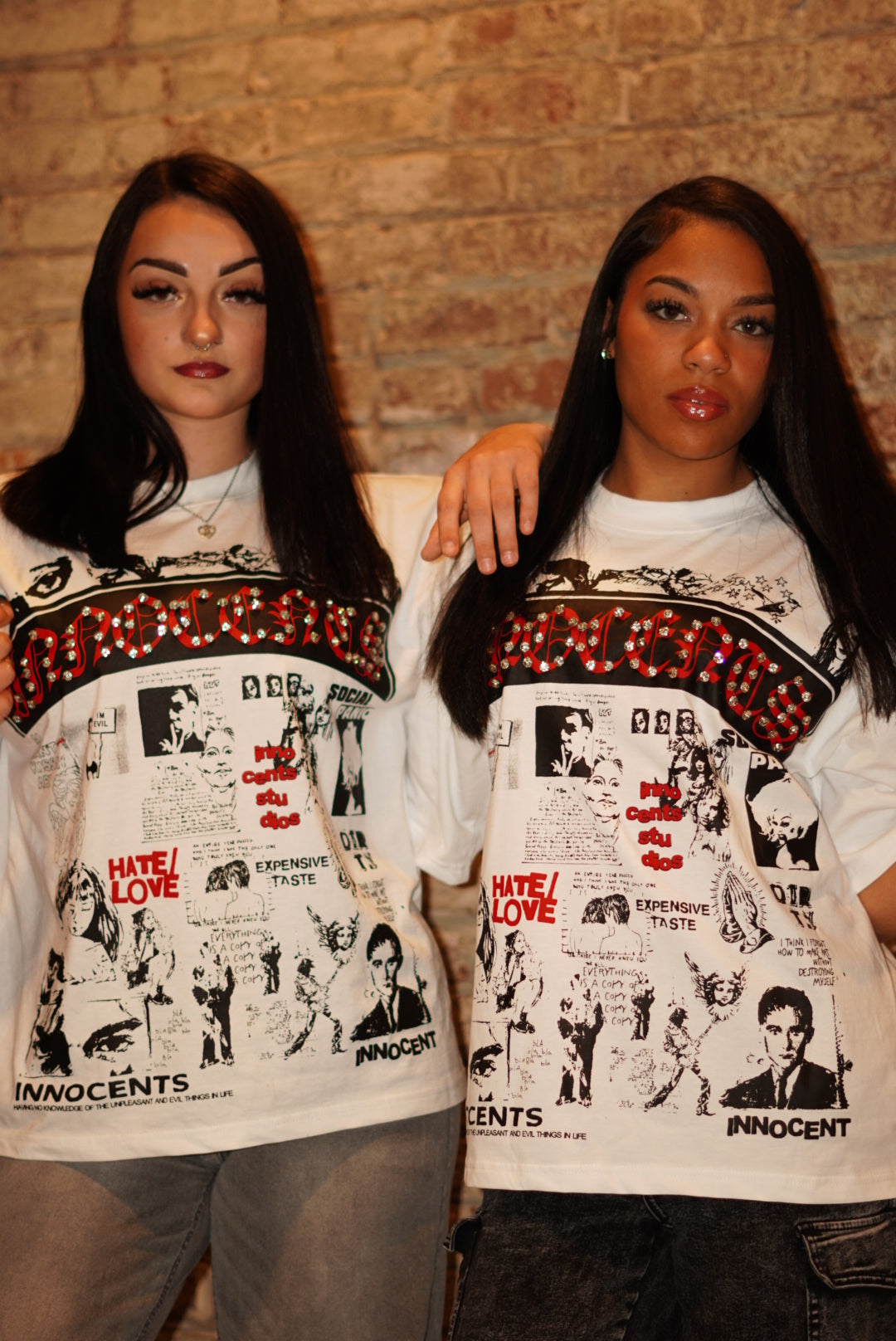 “NEWSPAPER” Gemmed Tees