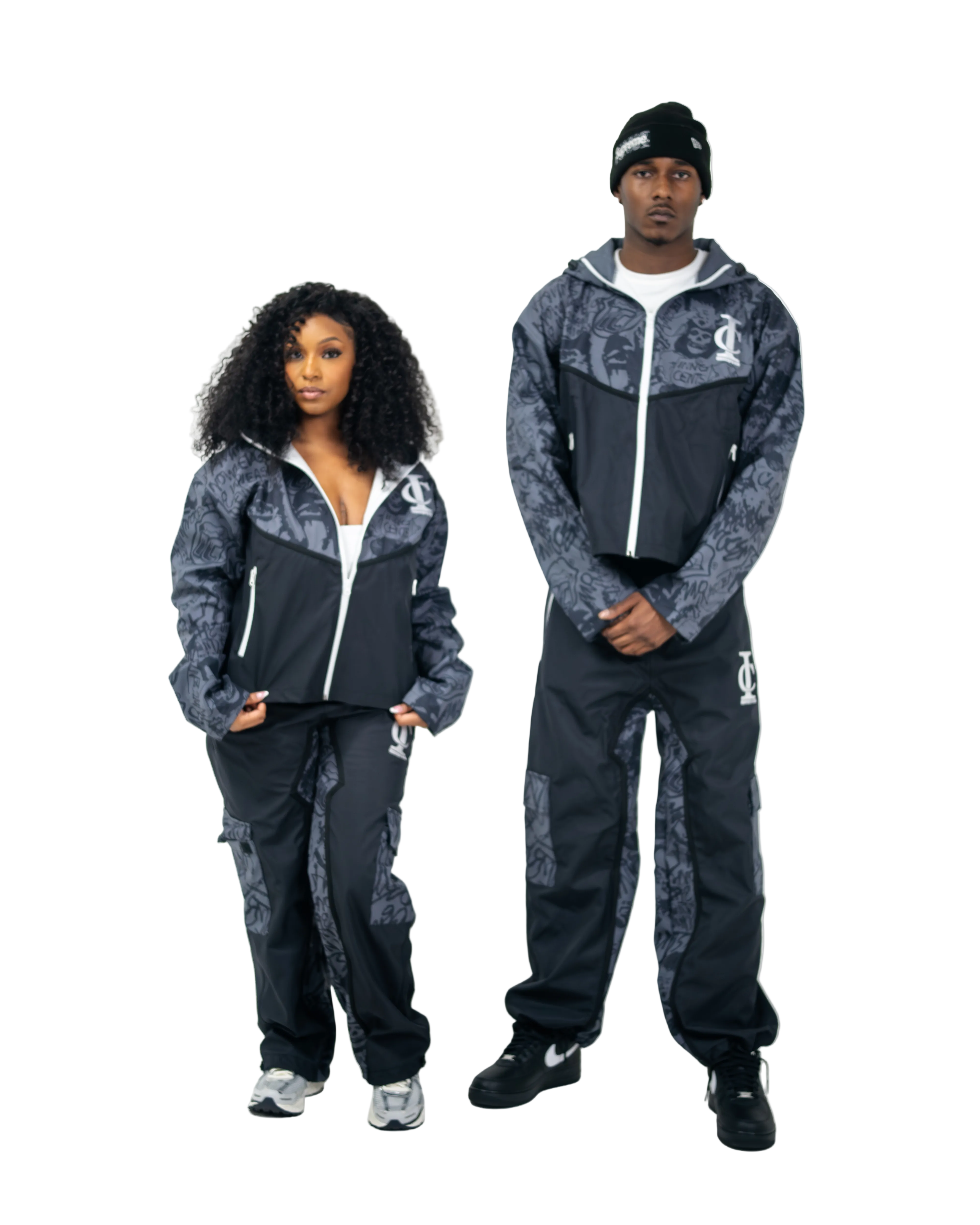 GRAFFITI RAIN SET (CHARCOAL) PREMADE