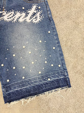 Load image into Gallery viewer, Blue Denim Pearl Jorts
