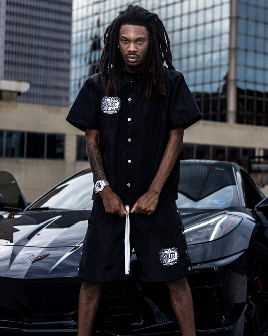 “BLACKOUT” NYLON BUTTON SET