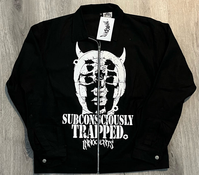 BLACK “SUBCONSCIOUSLY TRAPPED” WORK JACKET